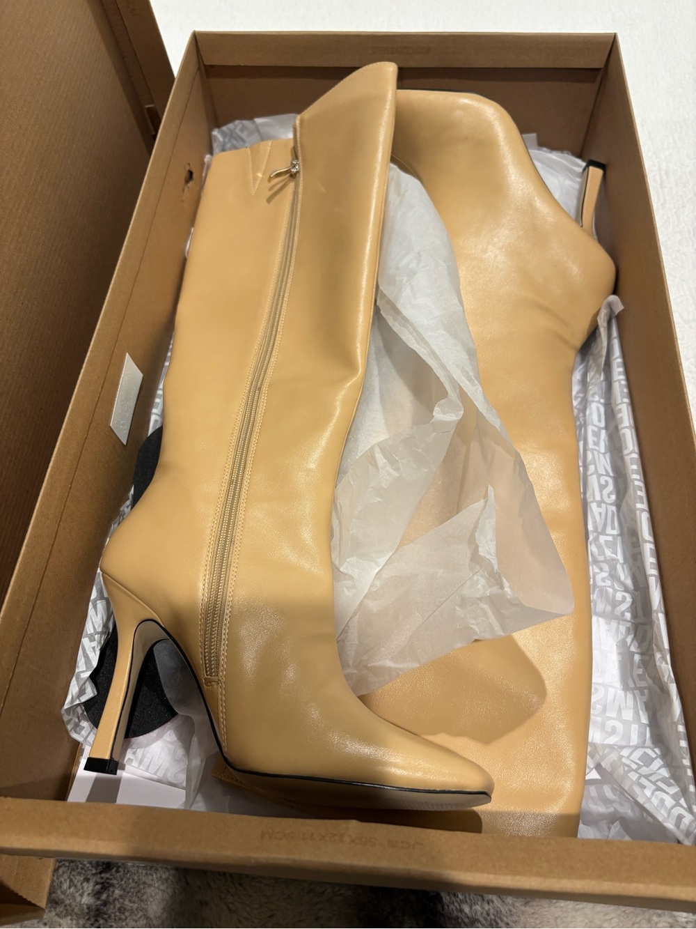 Steve Madden Over-the-Knee Boots in Brown and Cream